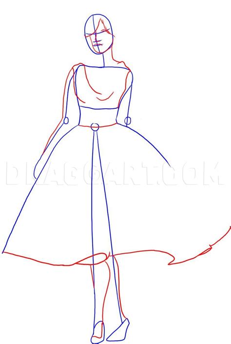 How To Draw A Fashion Model Step By Step Drawing Guide By Dawn