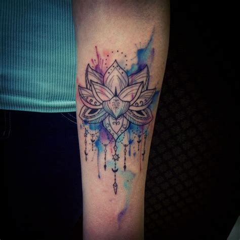 Watercolor Style Mandala Tattoo
