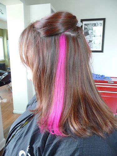 Home> hair questions> hair coloring questions>. hidden color streaks hair | Rockin' the Pink Streak ...