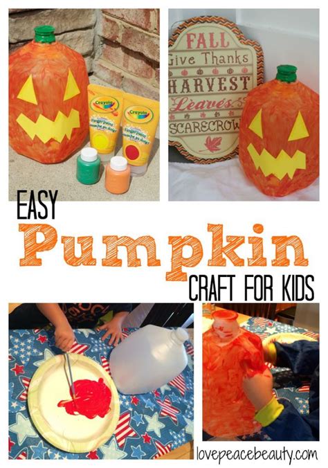 Easy Fall Pumpkin Craft For Kids Love Peace Beauty
