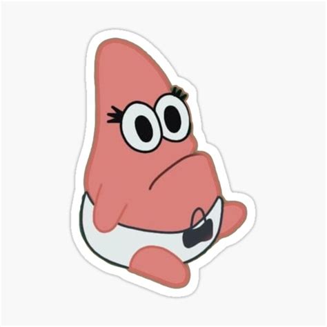 Baby Patrick Star Twitter Meme High Quality Sticker Sticker For Sale
