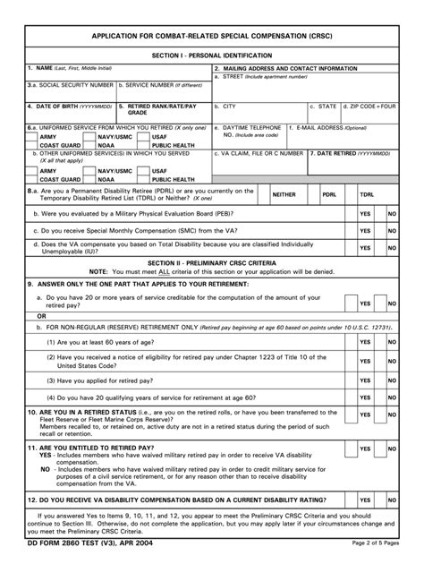 Dd Form 2860 Fill Out And Sign Printable Pdf Template Airslate Signnow