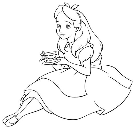 Alice in Wonderland coloring pages - 90 Free images for Print