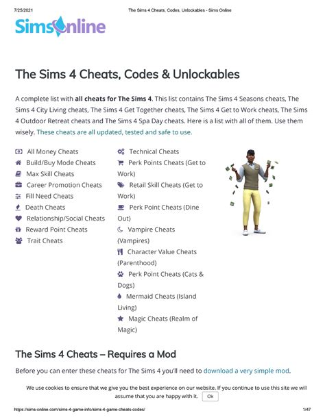 The Sims 4 Cheats Codes Unlockables Online Download Do Apk De Para
