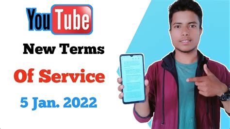 Youtube New Terms Of Service On 5 Jan 2022 2022 का पहला Update Youtube