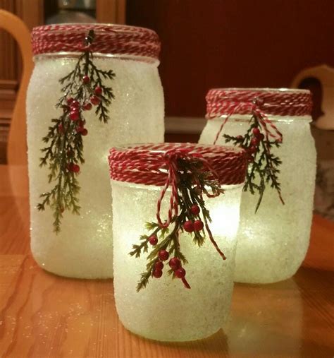 Mason Jars Coated In Glitter And Filled With Fairy Lights Mason Jar