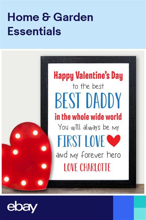 You can also buy customized gifts online like a photo frame or cute cushion with a memorable picture of you and your mom to express gratitude towards her on mother's day for being the guiding light at every step of your life. Personalised Happy Valentines Day Gifts for Daddy Dad from ...