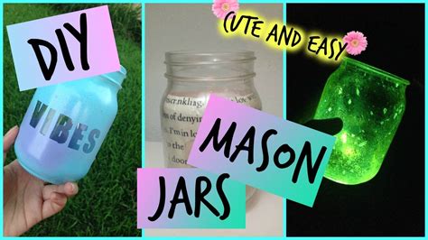 Diy Mason Jars Room Decor More Cuteeasycheap Youtube