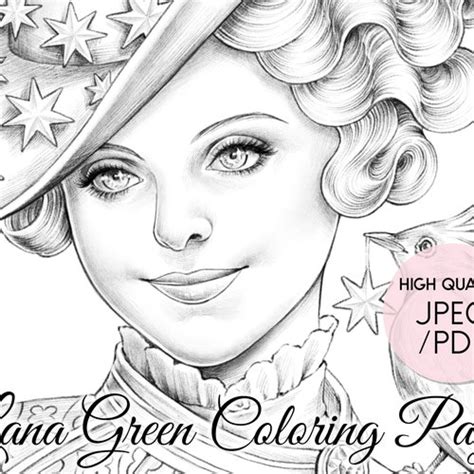 Spring Song Coloring Page For Adults Grayscale Coloring Etsy Canada