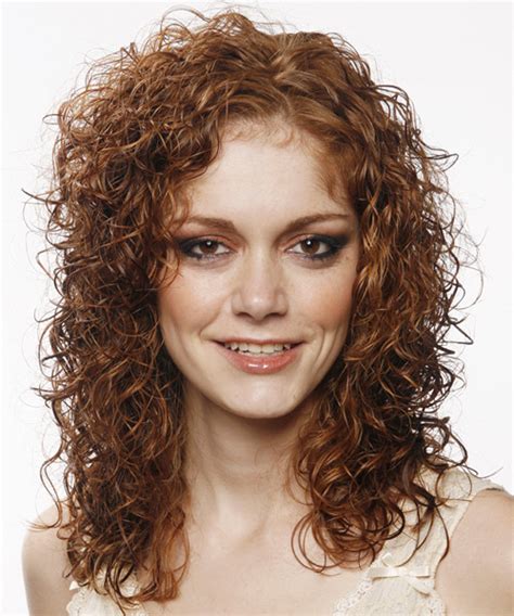 Brush out all the knots and tangles from your hair to prevent your auburn hair color from turning out. Long Curly Casual Hairstyle - Medium Brunette (Auburn ...