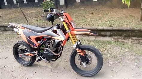 Ktm 250 Supermoto Hasil Modifikasi Dari Megapro Mono Youtube