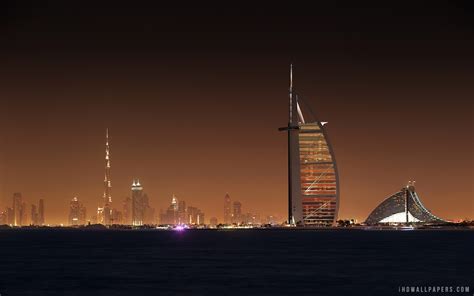 Free Download Dubai Night Skyline Hd Wallpaper Ihd Wallpapers