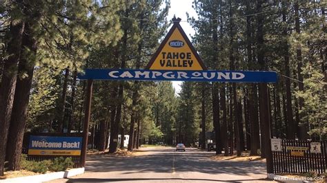 Camping In South Lake Tahoe Tahoe Valley Campground Were The Russos