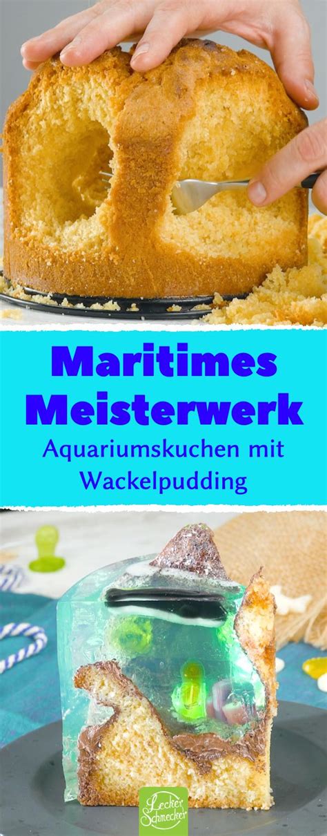 Dieser kuchen ist auf jeden fall etwas für klein und groß. Kuchen mit Wackelpudding, der aussieht wie ein Aquarium ...