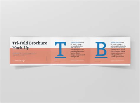 Just add your own custom design free tri fold brochure mockups psd with 2 free mockups, front and back of the tri fold brochure. Tri Fold Brochure Mockup Din A4 Landscape - Viscon Design