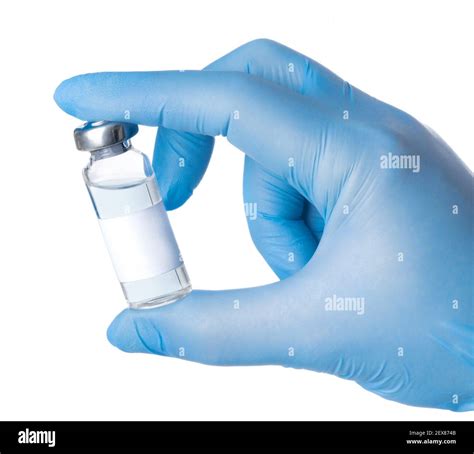 Hand Glove Holding Glass Bottle Hi Res Stock Photography And Images Alamy