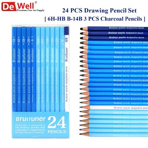 Artist Studio 1424pcs 6h Hb 8b 14b Set Drawing Sketching Pencil Set