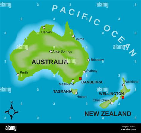 Mappa Della Nuova Zelanda Immagini E Fotografie Stock Ad Alta