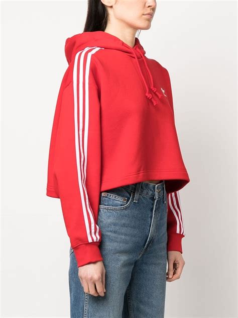 Adidas Cropped Drawstring Hoodie Farfetch