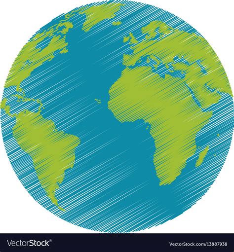 Drawing Earth Planet World Image Royalty Free Vector Image