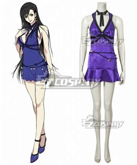Final Fantasy Vii Remake Ff7 Tifa Lockhart Purple Cosplay Costumeand Ebay