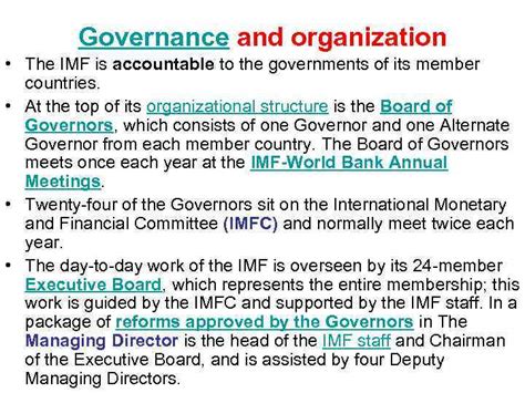 The international monetary fund, widely known as the imf, is an international cooperative institution headquartered in washington, d.c., whose history. International Monetary Fund History of IMF