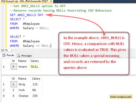 Sql Server Quoted Identifier On Off And Ansi Null On Off Explanation Sexiezpix Web Porn