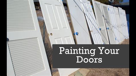 Spraying is recommended for uniform results. HOW TO SPRAY DOORS. Painting Doors With A Paint Sprayer ...
