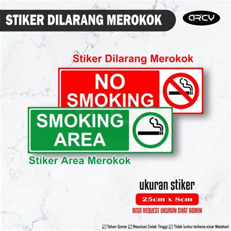 Jual Stiker Dilarang Merokok No Smoking Sticker Smoking Area Shopee Indonesia