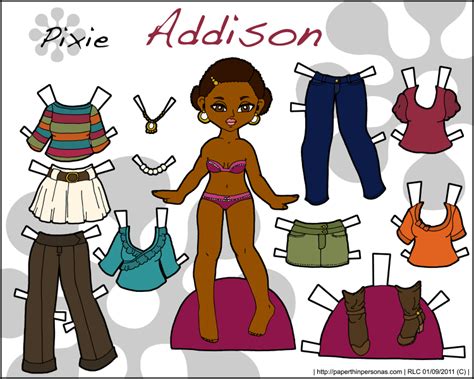 The capital city is tokyo. A Black Paper Doll Named Addison • Paper Thin Personas