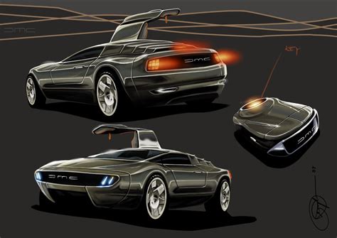 Delorean Concept Drawing Concept Car Design Dmc Delorean Delorean