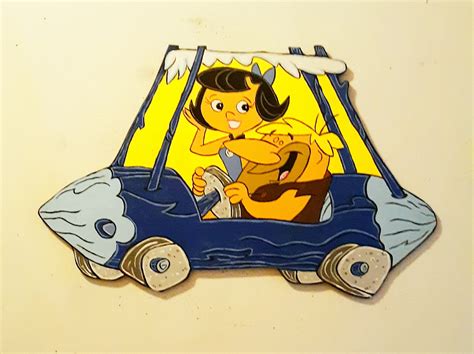 Flintstones Barney And Betty Rubble Cave Car Wall Wood Art Etsy