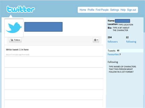 Twitter Feed Template By Mariapasqualina Teaching Resources Tes