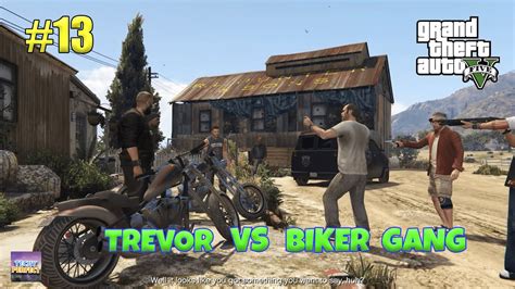 Trevor Vs Bikers Gang Fight Gta 5 Gameplay 13 Youtube