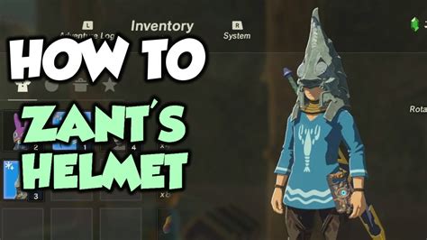 How To Get Zants Helmet Legend Of Zelda Breath Of The Wild Dlc Pack