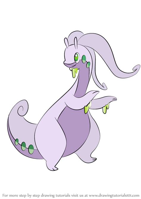 Step by Step How to Draw Goodra from Pokemon : DrawingTutorials101.com