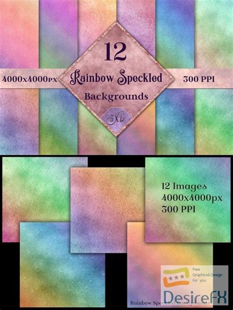 Download Rainbow Speckled Backgrounds 12 Image Textures Set 248408