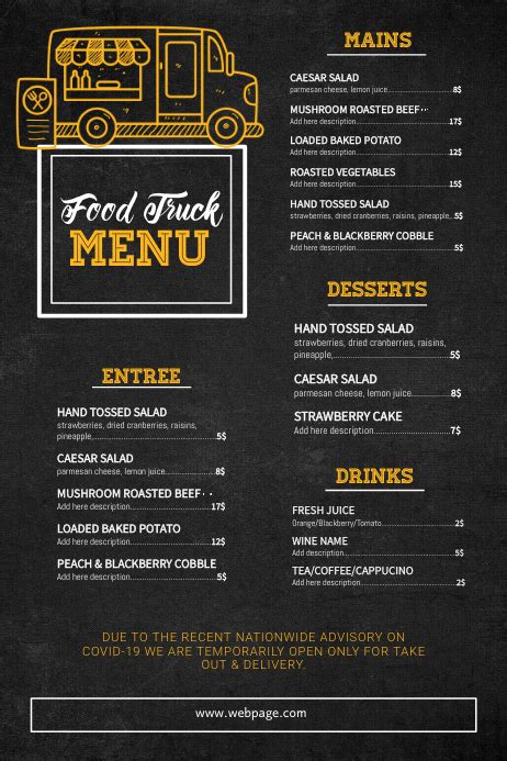 How To Make A Menu For A Food Truck Vending Business Machine Pro Service