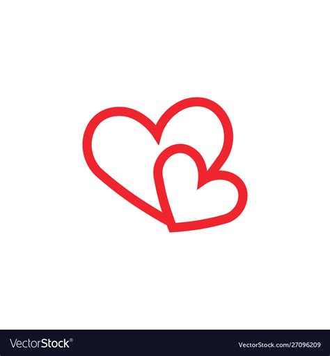 Love Heart Graphic Design Template Royalty Free Vector Image