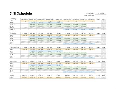 Monthly Schedule Template Excel Task List Templates