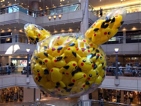 In alola, pikachu will evolve into alolan raichu when exposed to a thunder stone. Giant Pikachu head filled with perfectly normal Pikachu ...