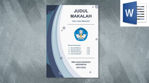 Cara Membuat Cover Makalah Yang Menarik Di Microsoft Word 2010 1000