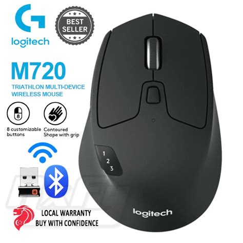 Logitech M720 Triathlon Multi Device Wireless Wifi Mouse Gaming