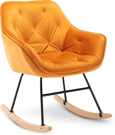 Homefun Modern Rocking Chair Upholstered Nursery Chair