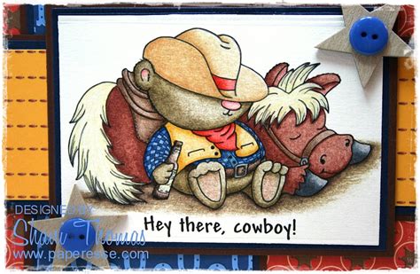 Masculine Cowboy Birthday Card Featuring Dis Digi Stamps Siesta Time