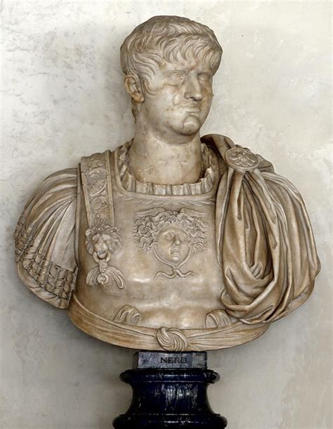 Emperor Nero Roman Bust Marble 1st Century Ad Galleria Degli