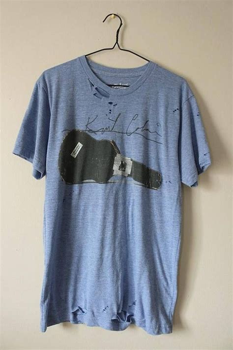 Distressed Shredded Kurt Cobain T Shirt Medium Etsy Canada