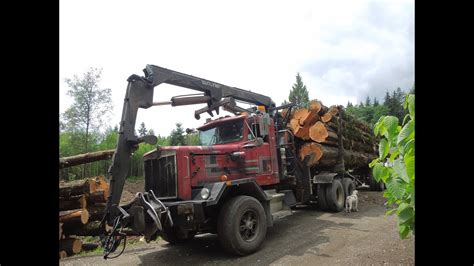 Kenworth C500 Self Loading Logging Truck Part 1 Youtube