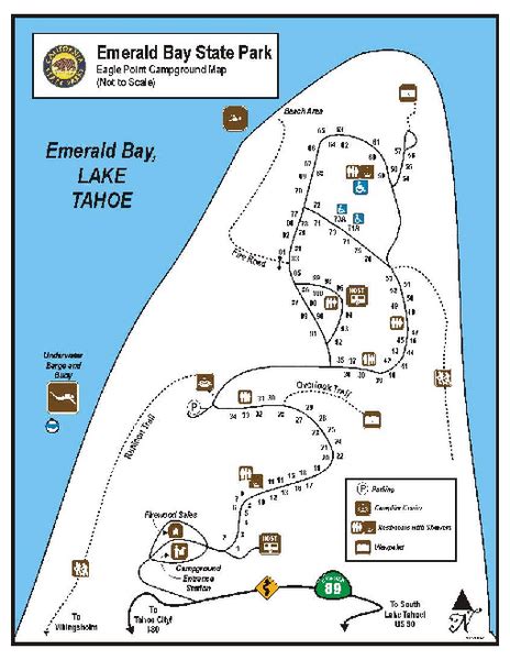 Emerald Bay State Park Campground Map Emerald Bay State Park Ca Mappery