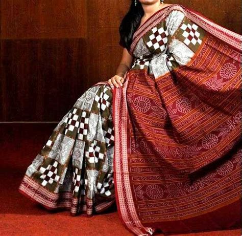 Orissa Sari Sambalpuri Saree Indian Textiles Color Pairing Indian